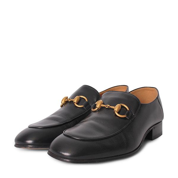 Leather Horsebit Loafers Black