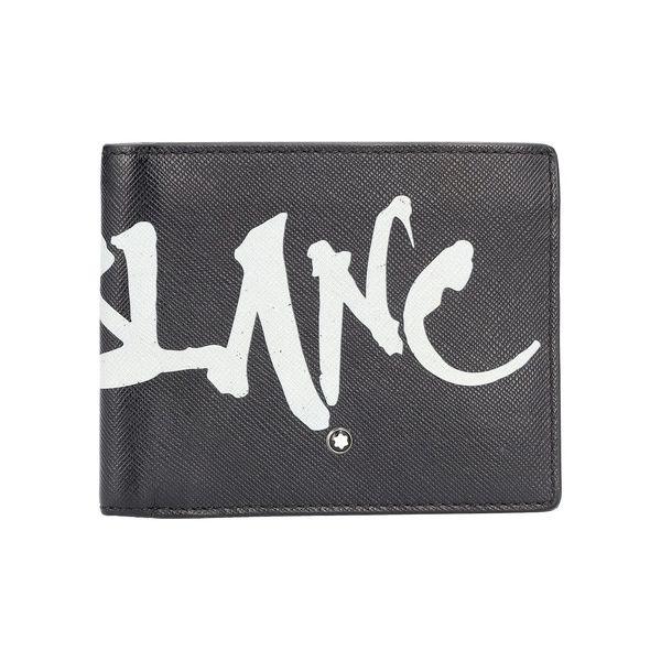 Leather Graffiti Wallet Black