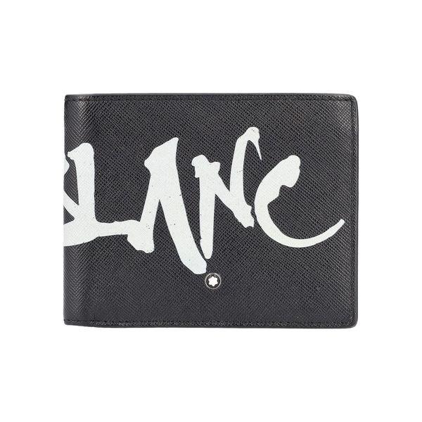 Leather Graffiti Wallet Black