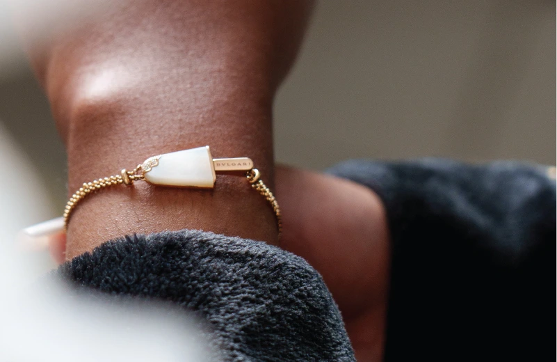 The details of a Bulgari bracelet from Luxity's collection