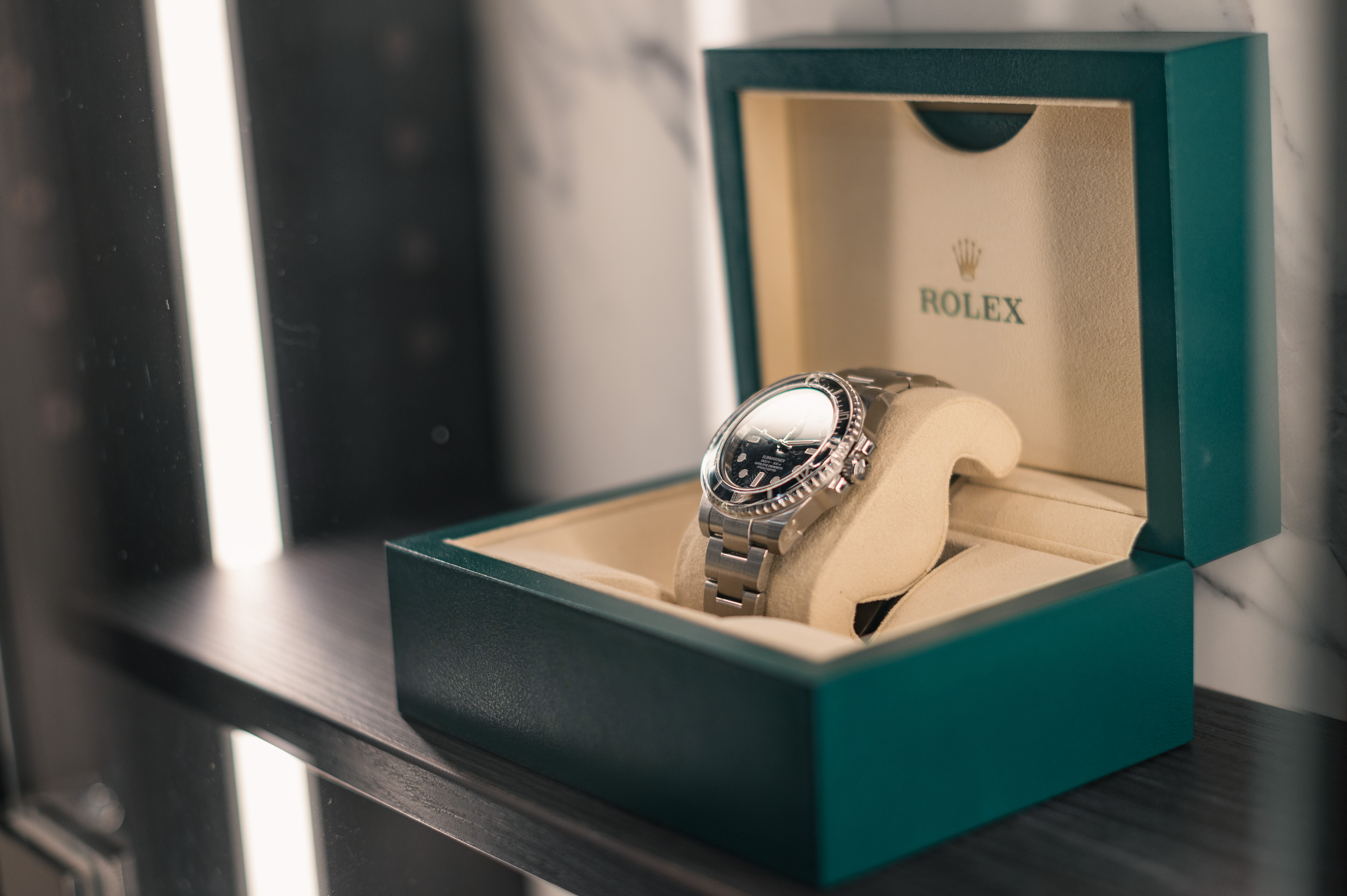 Platinum Rolex watch