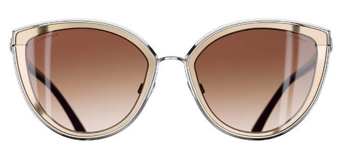 Silver Frame Cat-Eye Chanel