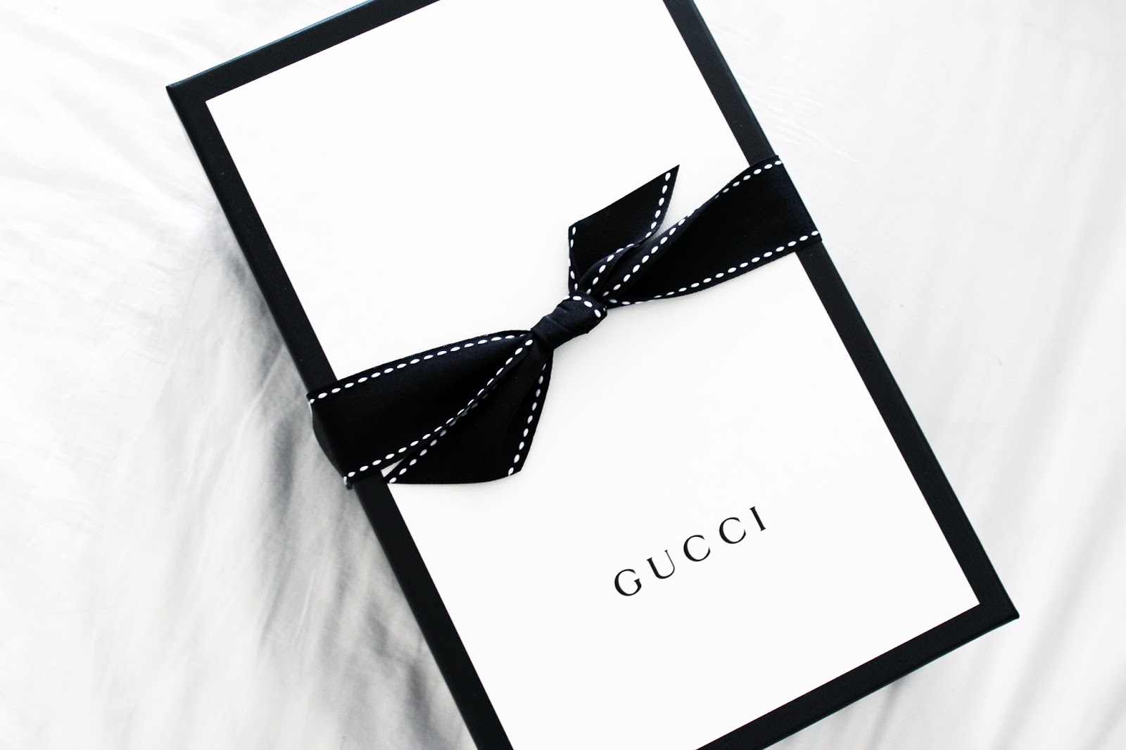 White Gucci shoe box