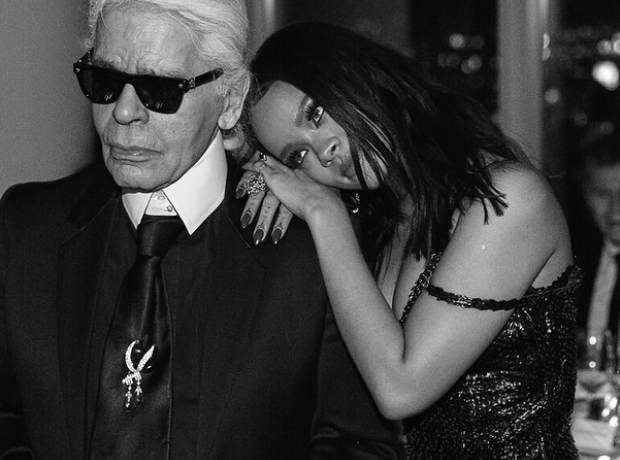 Karl Lagerfeld with Rihanna