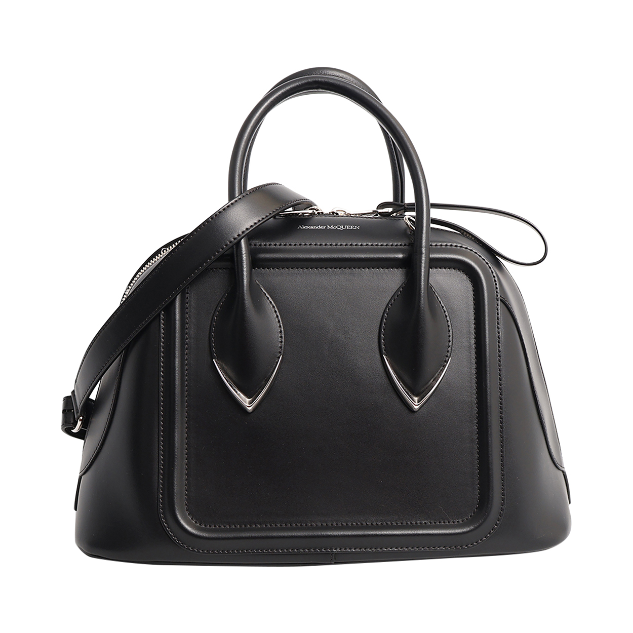 The Alexander McQueen Leather Pinter Top Handle Bag.
