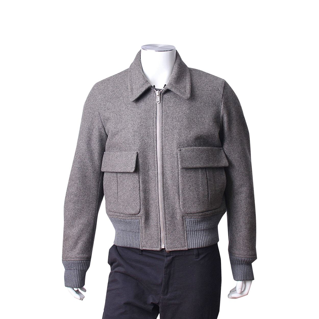 The Saint Laurent Wool Jacket in Grey.