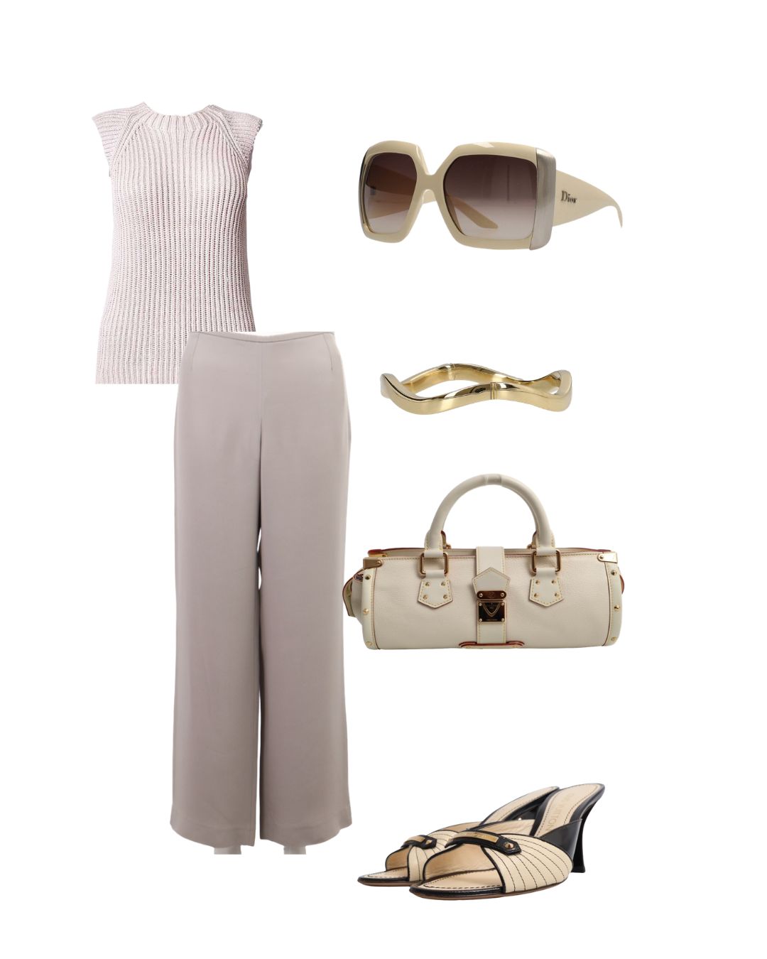 cream monochrome outfit