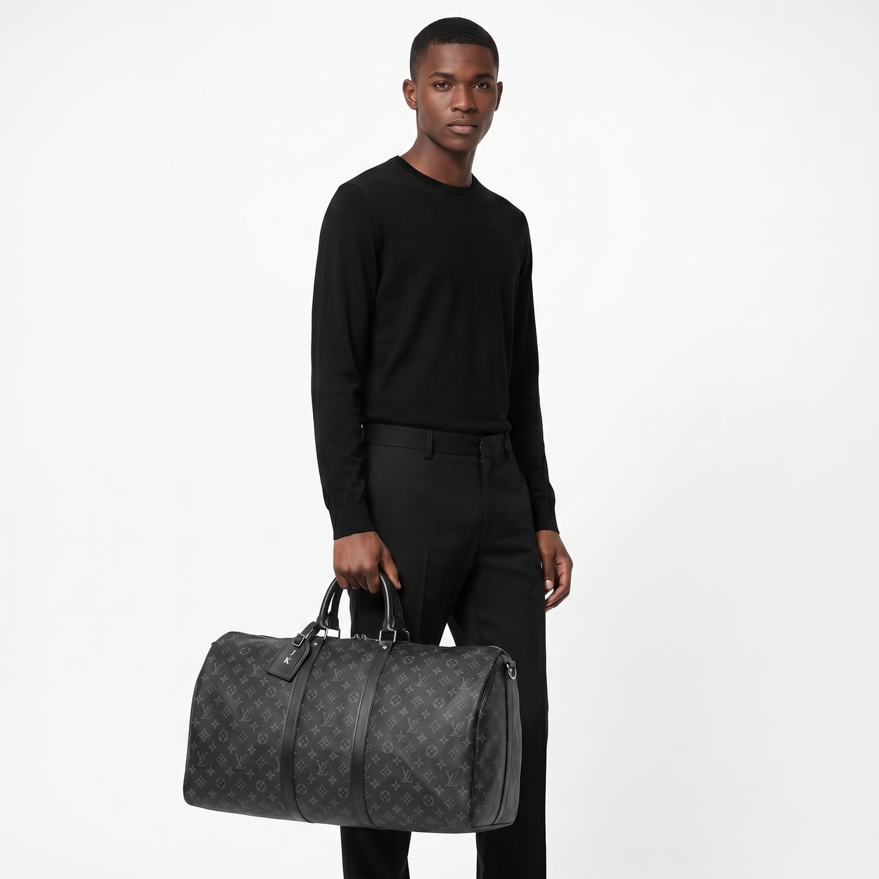 Louis Vuitton Monogram Eclipse Keepall Bandouliere 55
