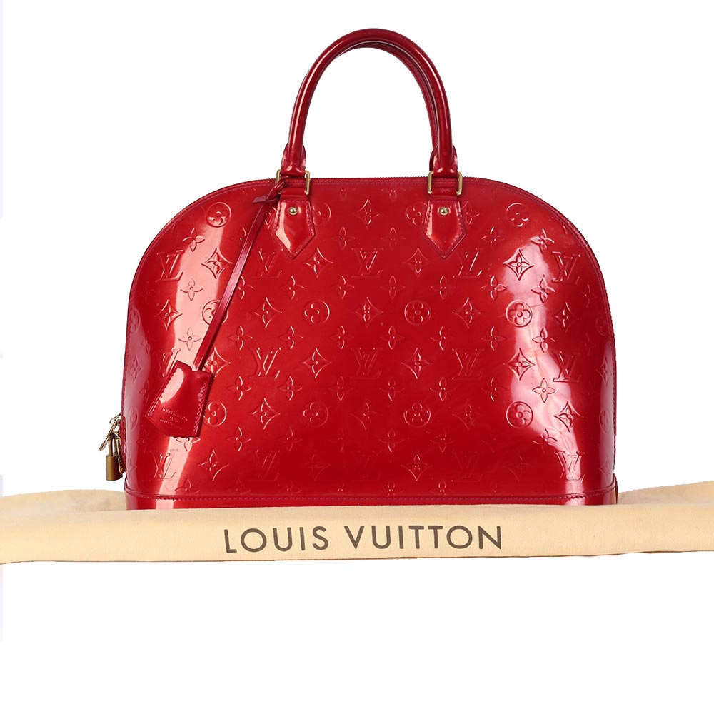 LOUIS VUITTON Vernis Alma GM Red | Luxity