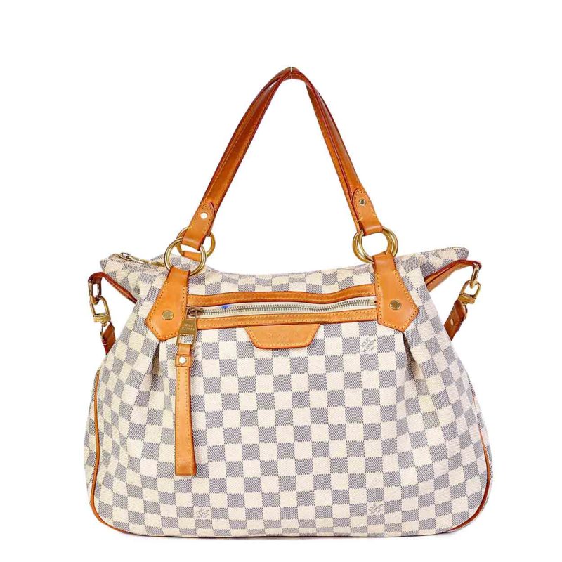 Louis Vuitton Vintage - Damier Azur Evora MM Bag - White Ivory