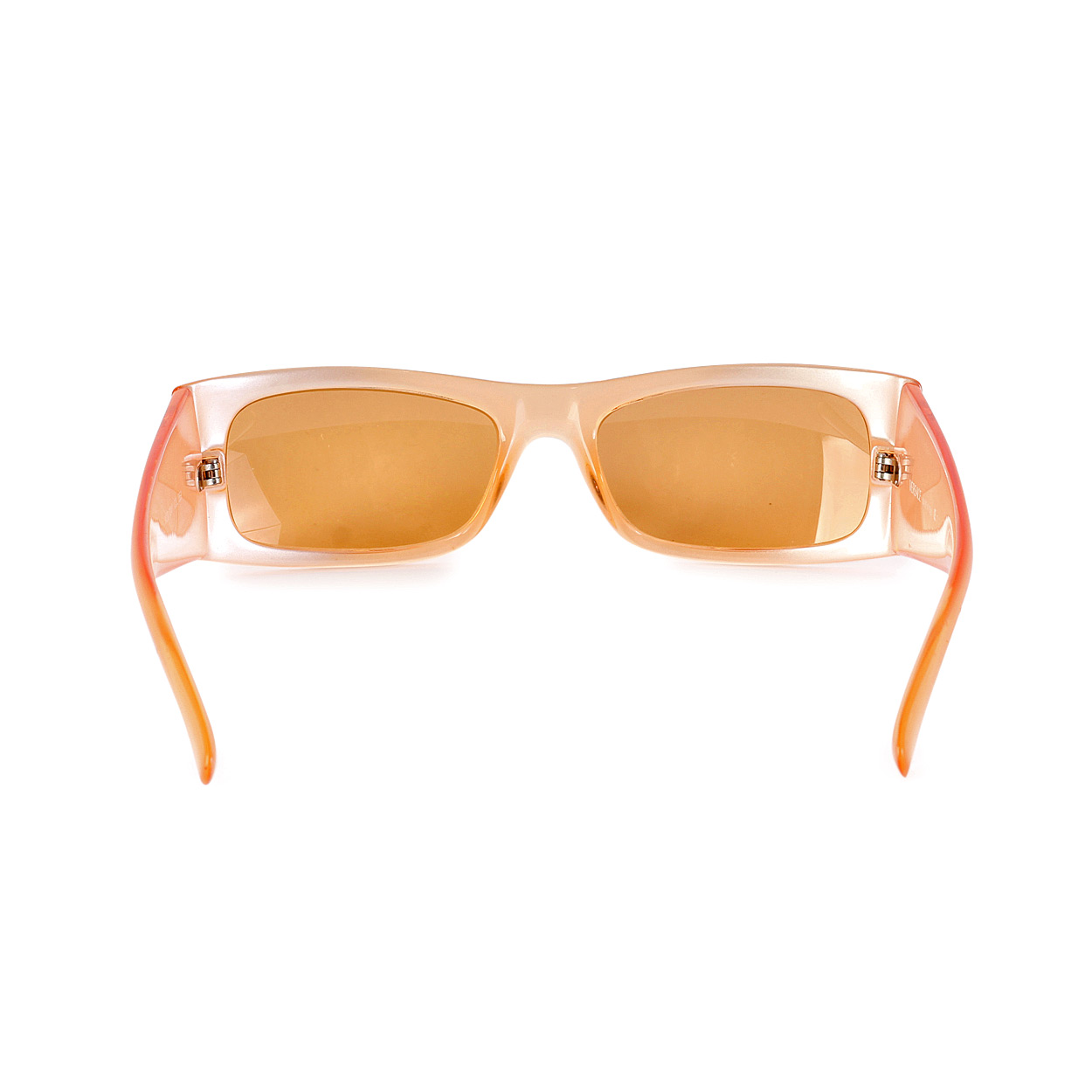 VERSACE Retro Greek Key Motif Sunglasses Orange | Luxity