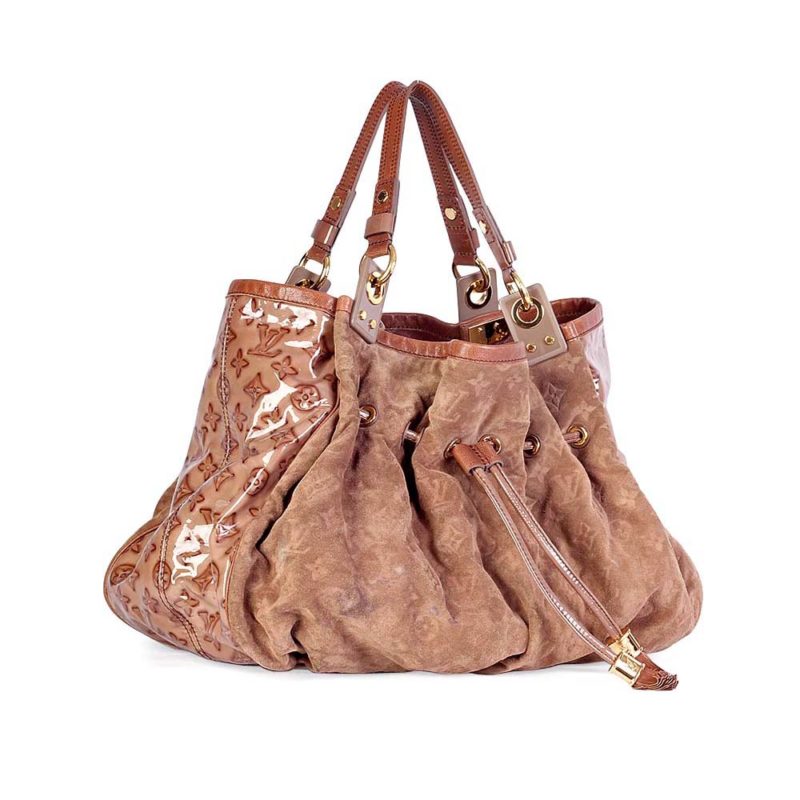 Louis Vuitton Brown Monogram Suede Leather Irene Coco Bag at 1stDibs