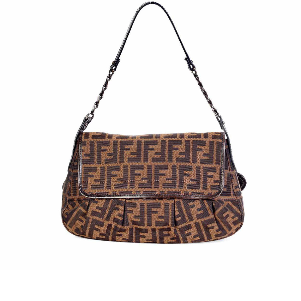 FENDI Zucca Buckle Handbag | Luxity