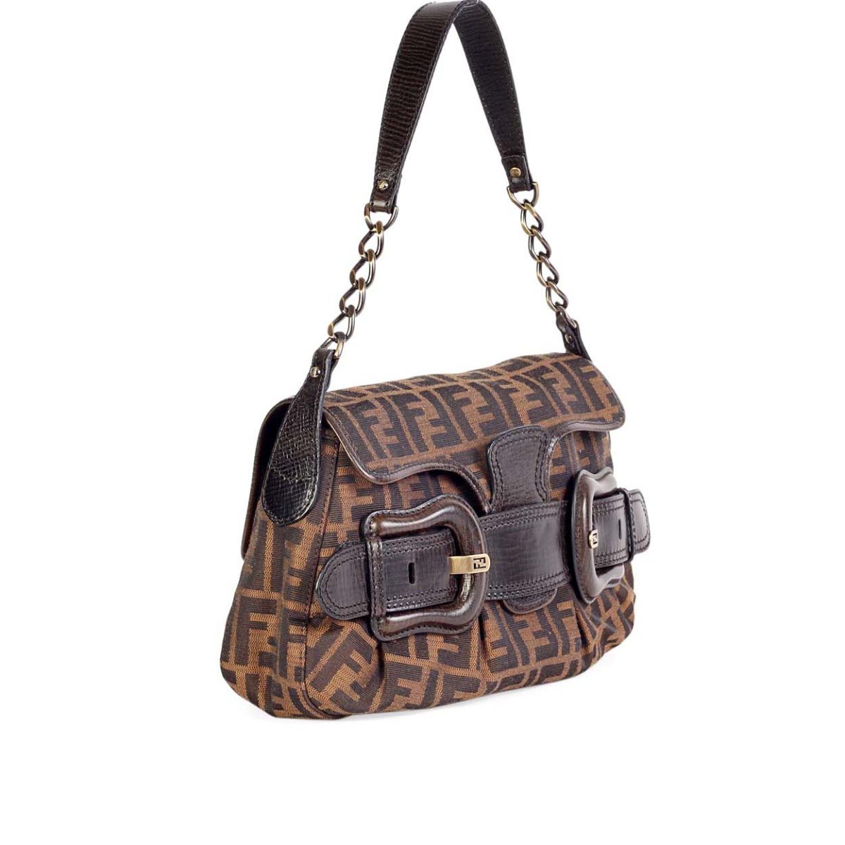 FENDI Zucca Buckle Handbag | Luxity