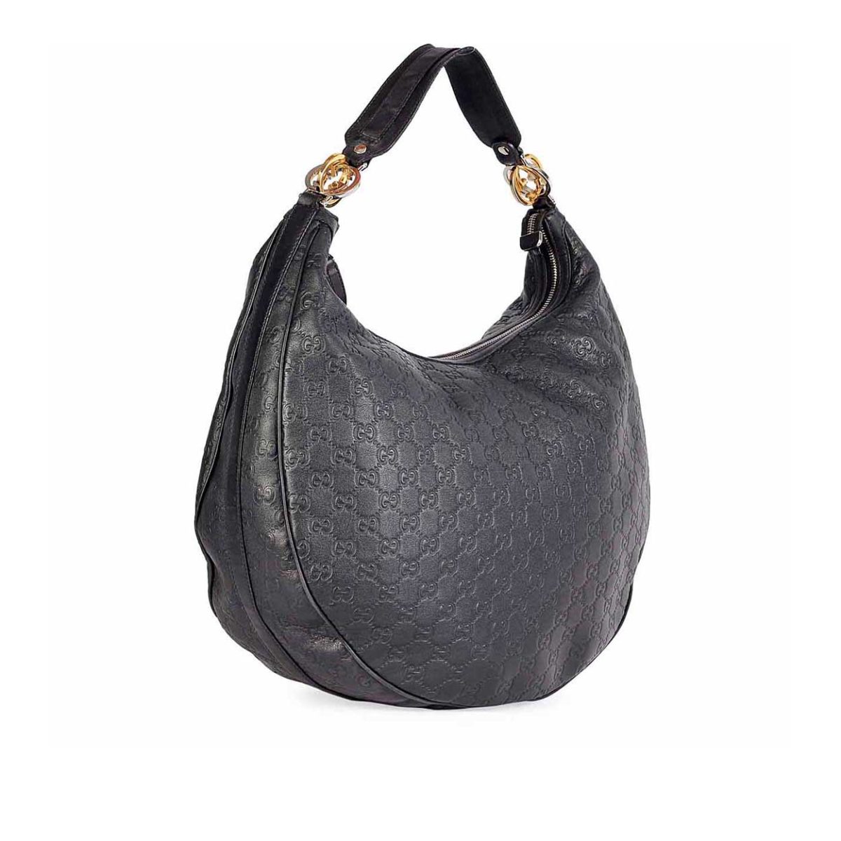 GUCCI Guccissima Twins Hobo Black Large | Luxity