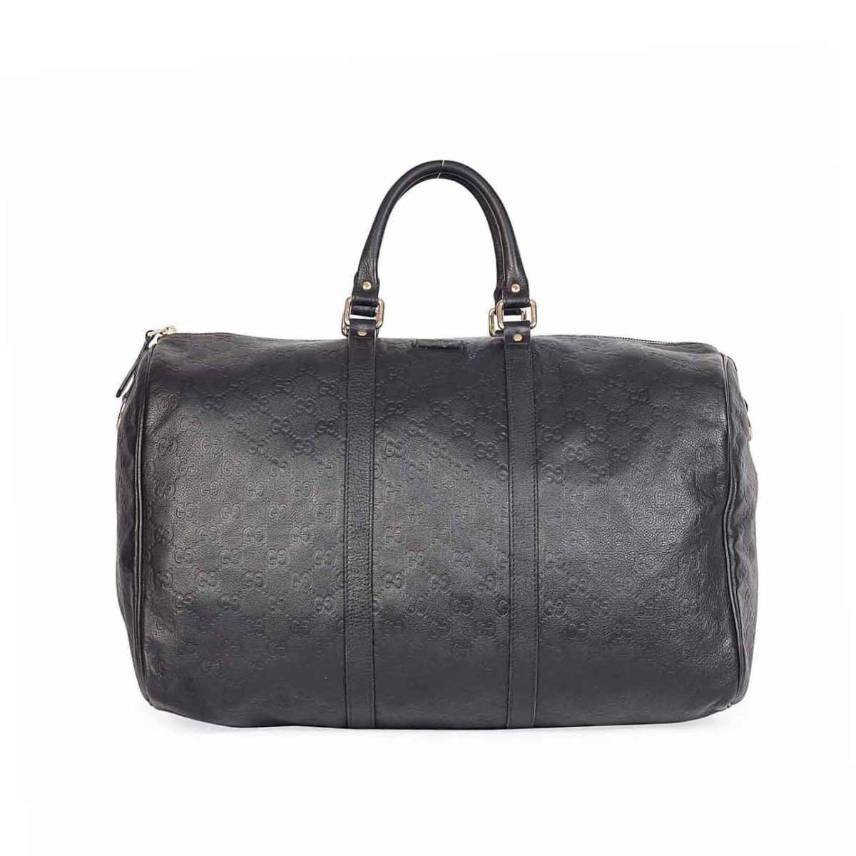 GUCCI Guccissima Boston Duffle Bag Black | Luxity