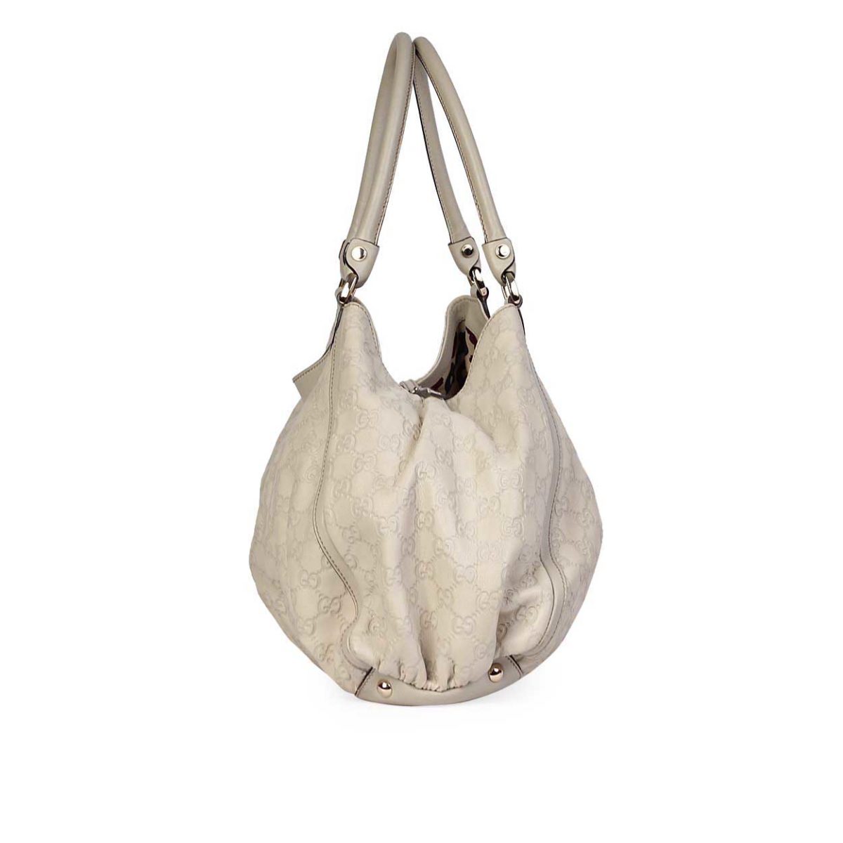 GUCCI Guccissima Large D Gold Shoulder Bag Ivory | Luxity
