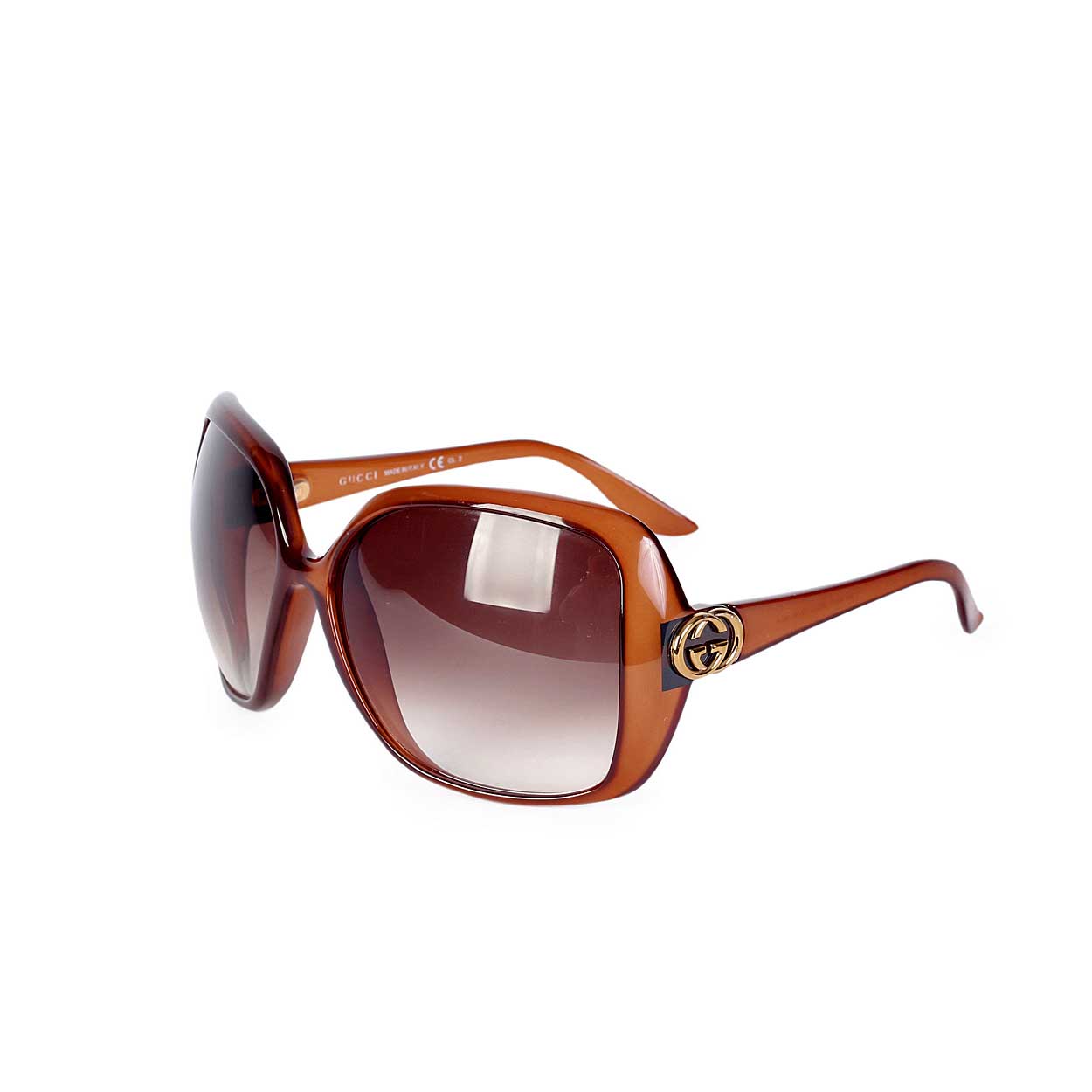 GUCCI Oversized Sunglasses GG3167 Brown | Luxity