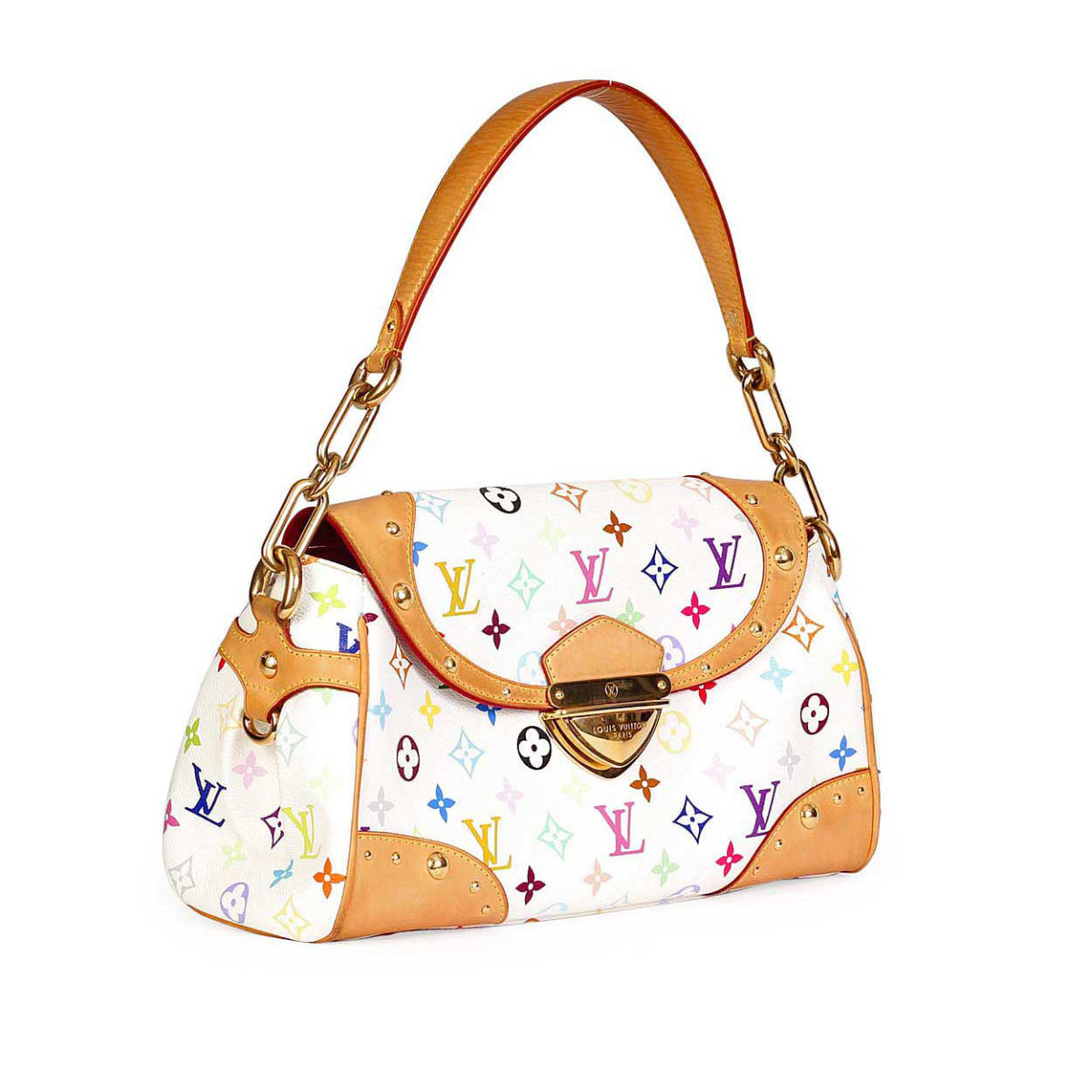 LOUIS VUITTON Multicolor Beverly MM White | Luxity