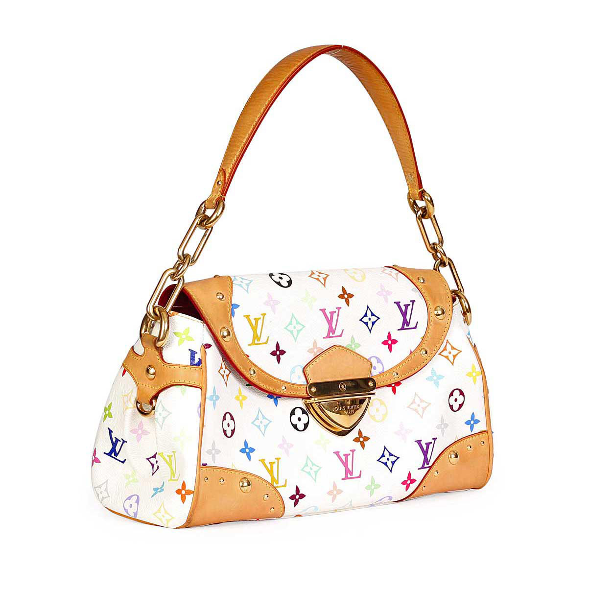 LOUIS VUITTON Multicolor Beverly MM White - Luxity