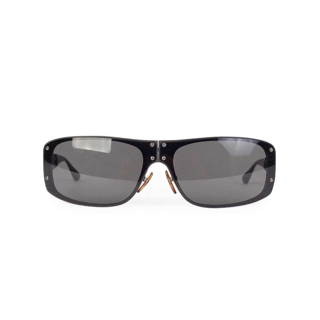 LOUIS VUITTON Men’s Folding Evasion Sunglasses w Damier Graphite Case ...