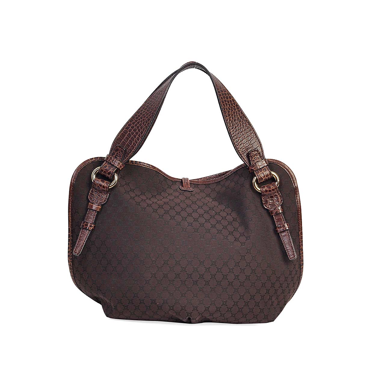 CELINE Macadam Top Handle Bag Brown | Luxity