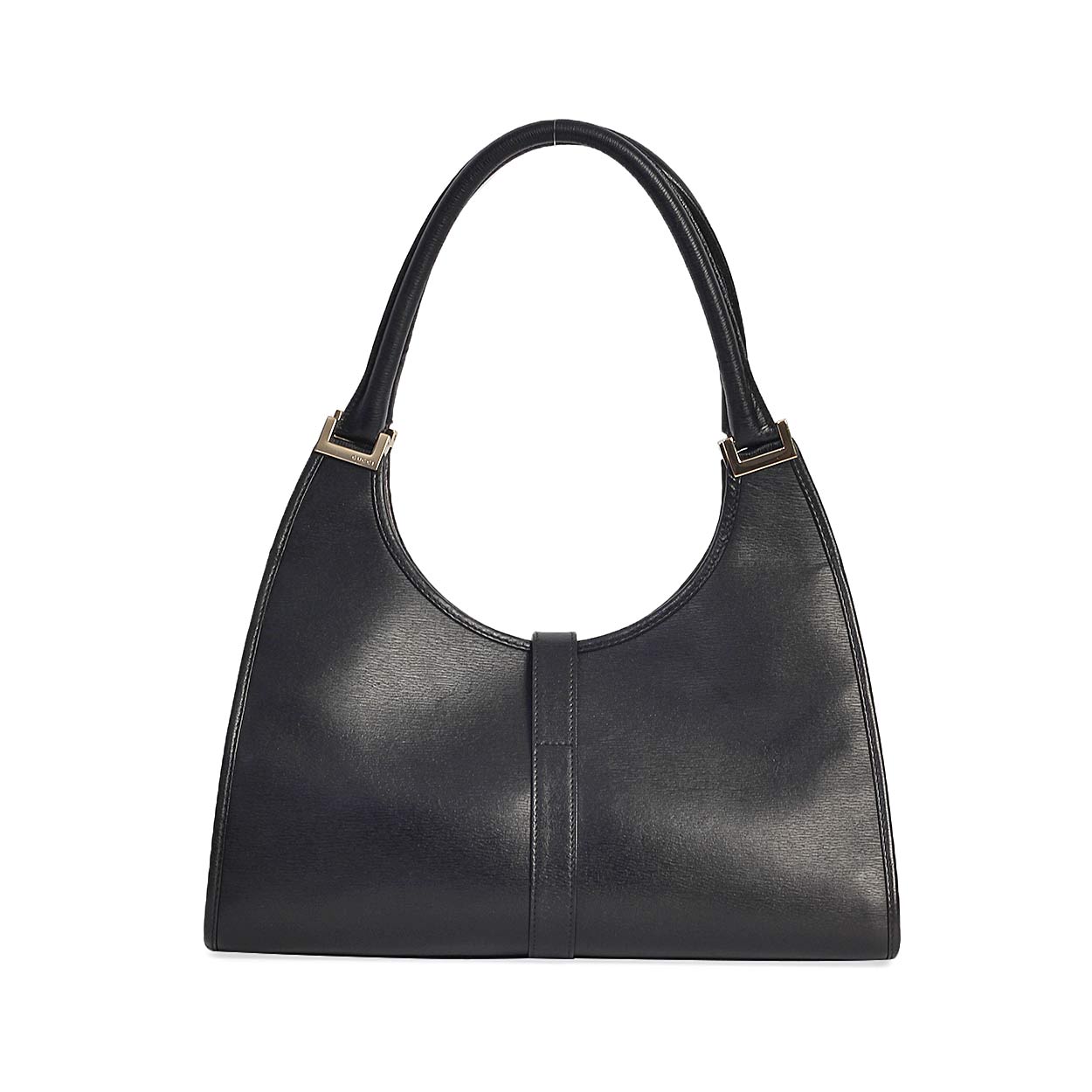 GUCCI Vintage Leather Jackie O Bag Black | Luxity