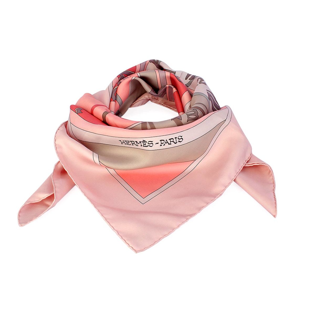 hermes pink silk scarf