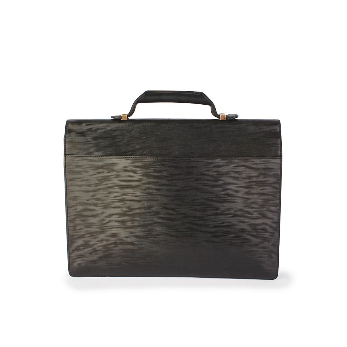 LOUIS VUITTON Vintage Epi Serviette Briefcase Black (1985) | Luxity