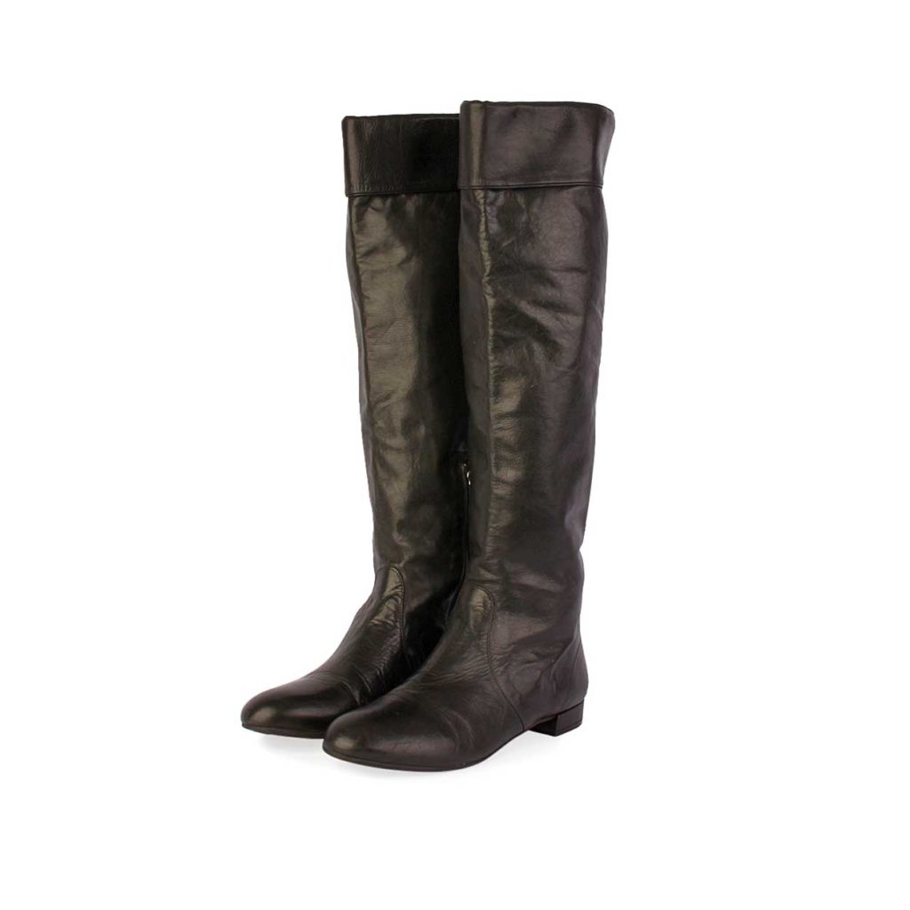 PRADA Leather Knee High Boots Black - S: 35.5 (3) | Luxity