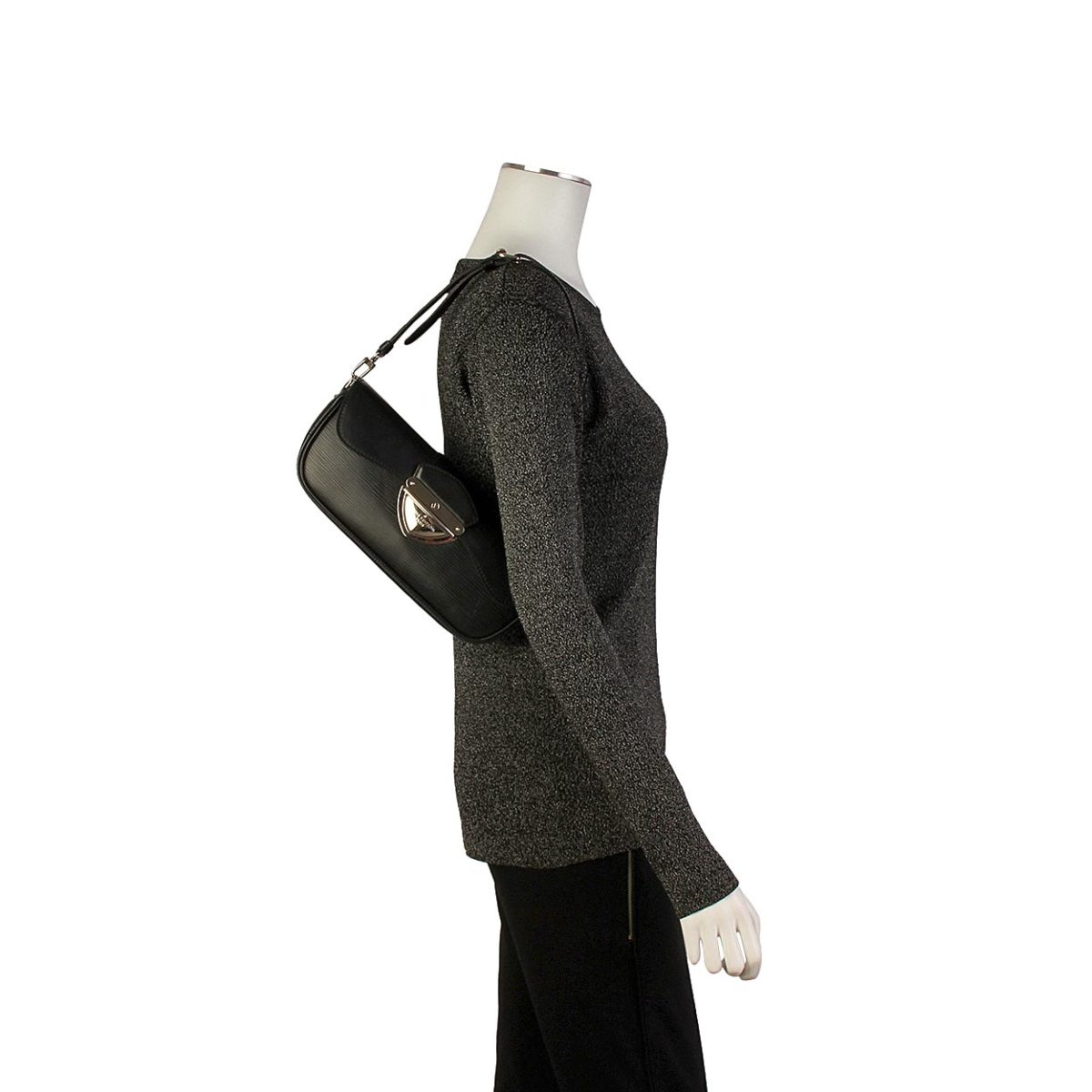 LOUIS VUITTON Epi Montaigne Shoulder Pochette Black | Luxity