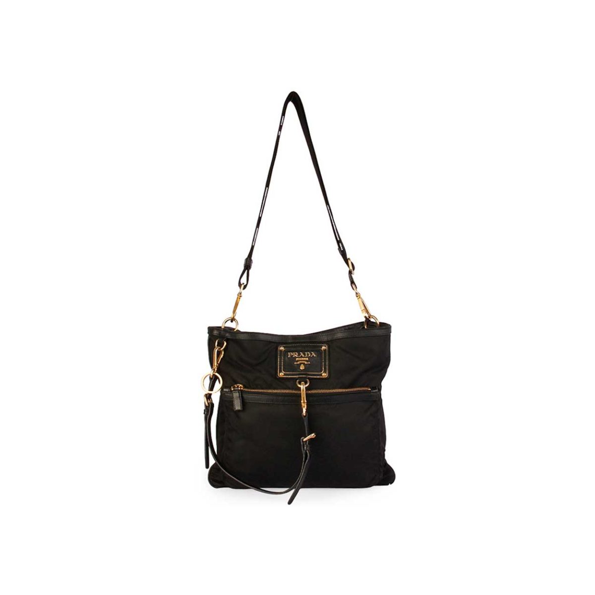 PRADA Tessuto Nylon Crossbody Bag Black | Luxity