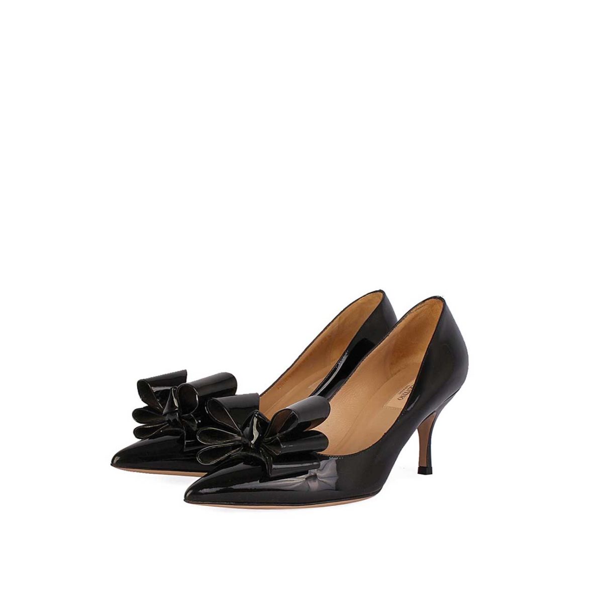 valentino black kitten heels