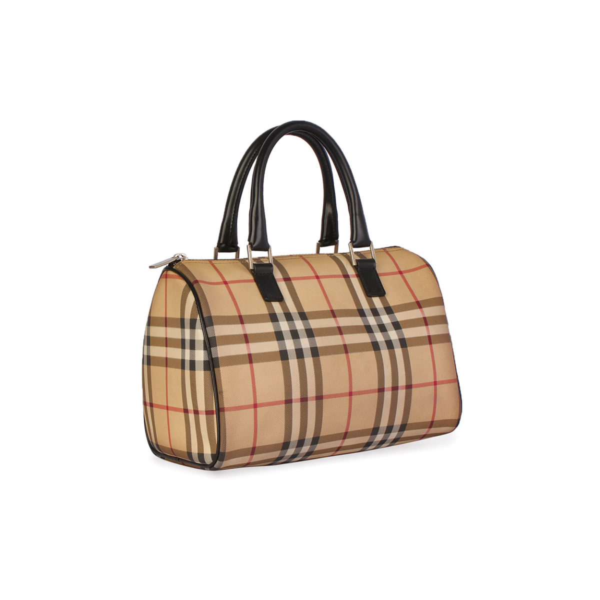 burberry check satchel handbag