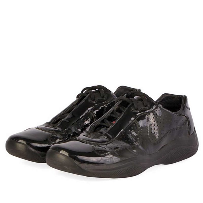 PRADA Men's Americas Cup Sneakers Black - S: 44 () | Luxity