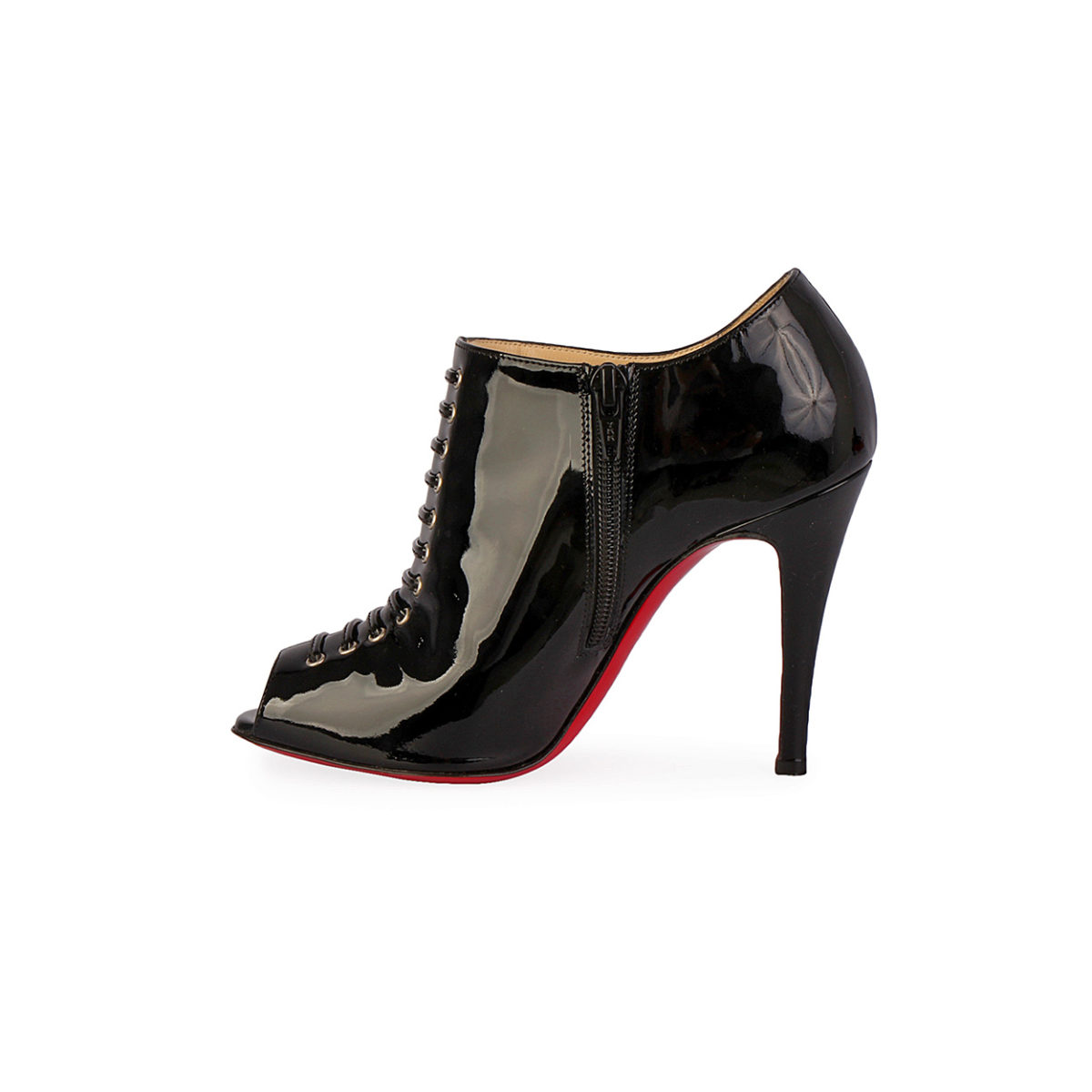 christian louboutin lace up booties