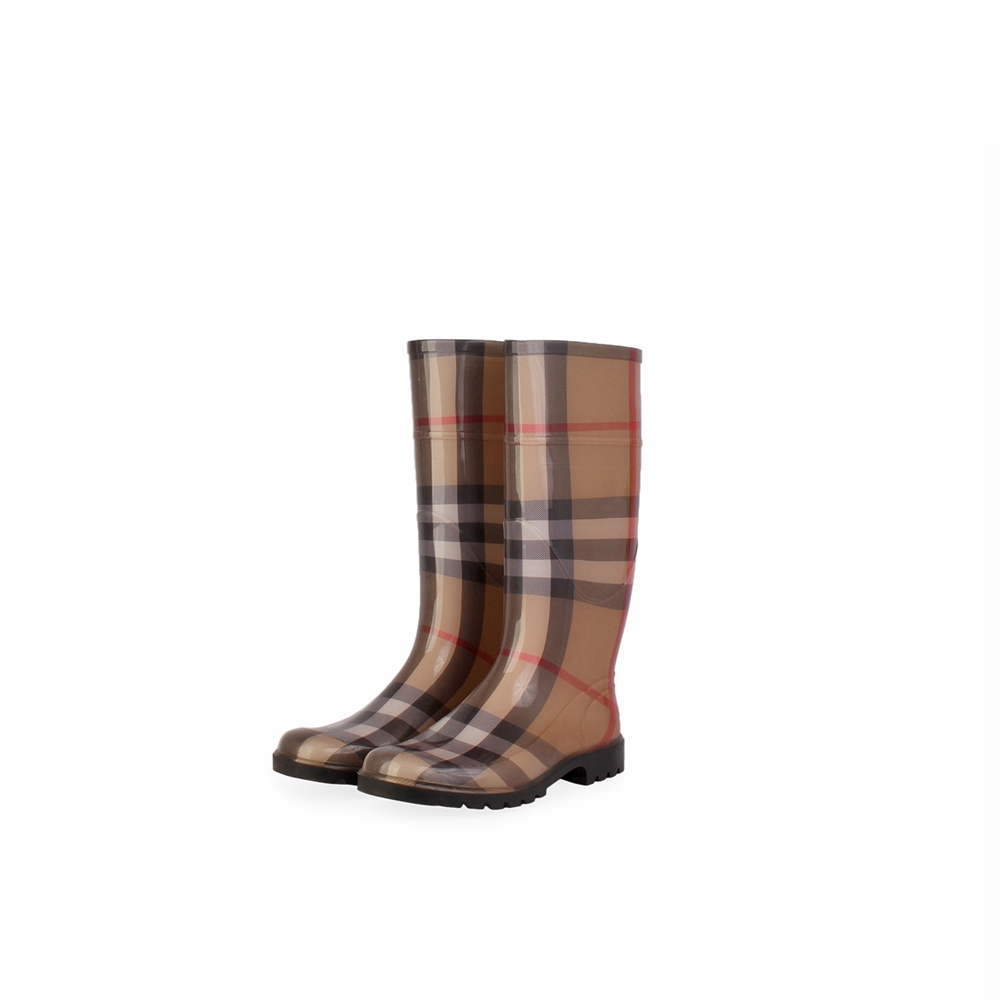 burberry house check rain boots