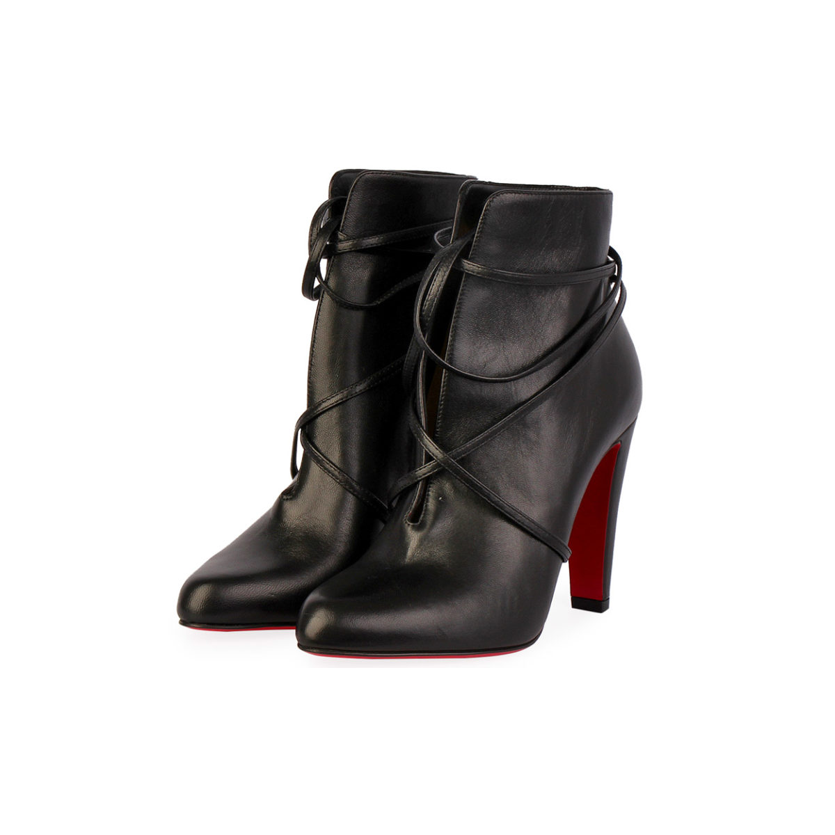 CHRISTIAN LOUBOUTIN Nappa Shiny Rain 100 Ankle Boots Black – S: 35.5 (2.5) - NEW | Luxity