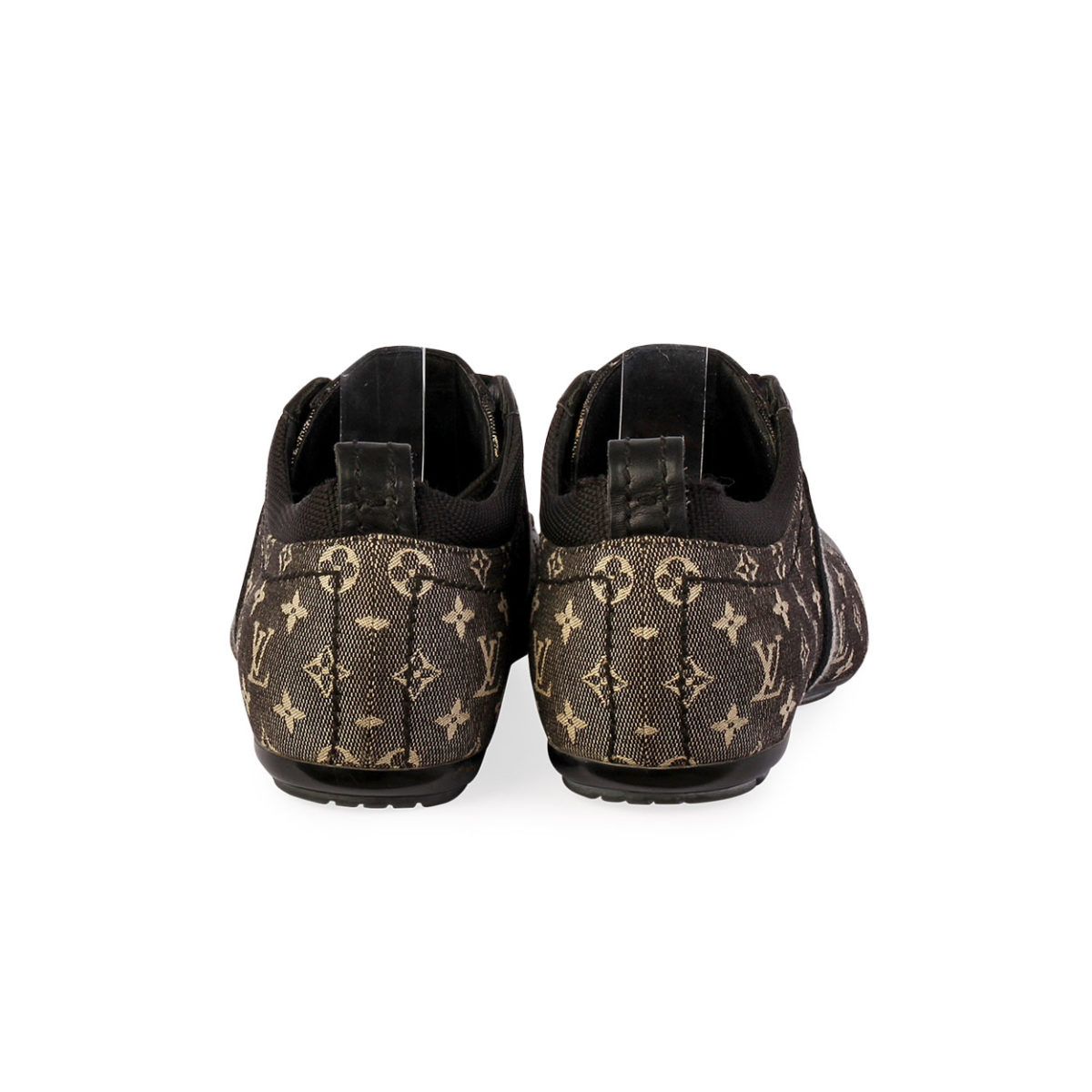 LOUIS VUITTON Denim Monogram Sneakers Black – S:37.5 (4.5) | Luxity