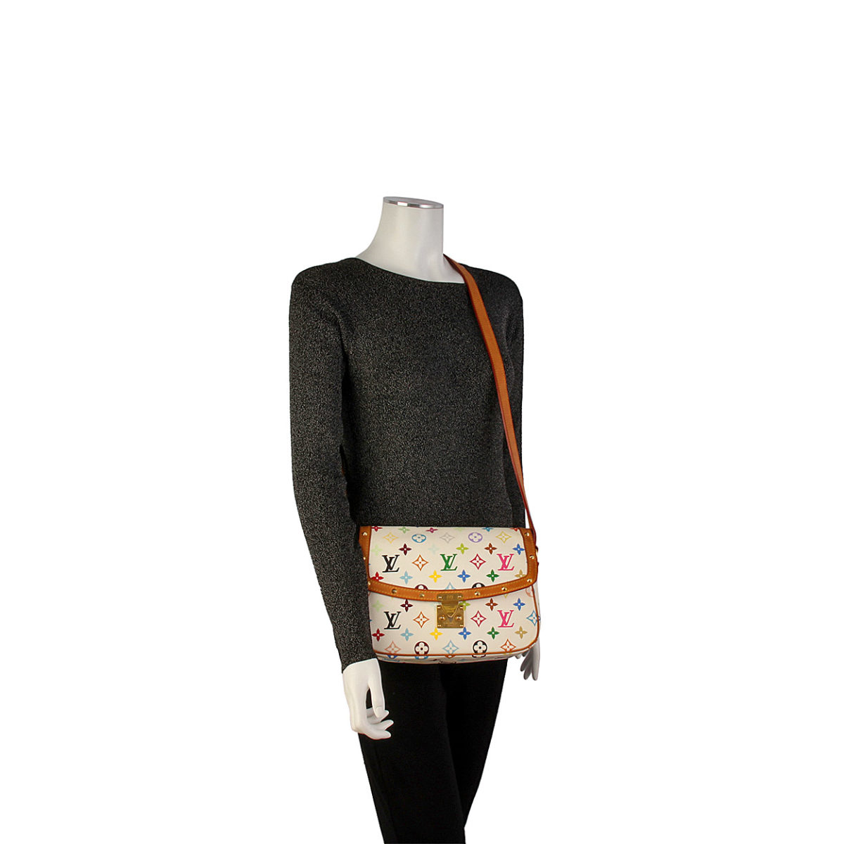 LOUIS VUITTON Multicolor Sologne Shoulder Bag White | Luxity