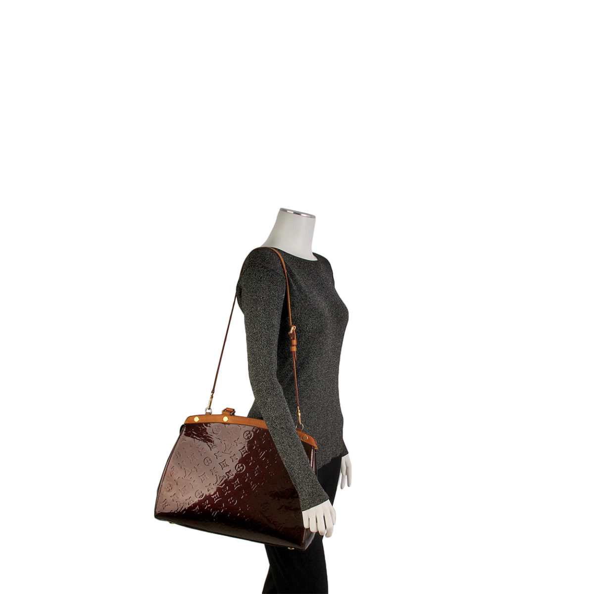 LOUIS VUITTON Fuchsia Epi Leather Brea MM Satchel Shoulder Bag