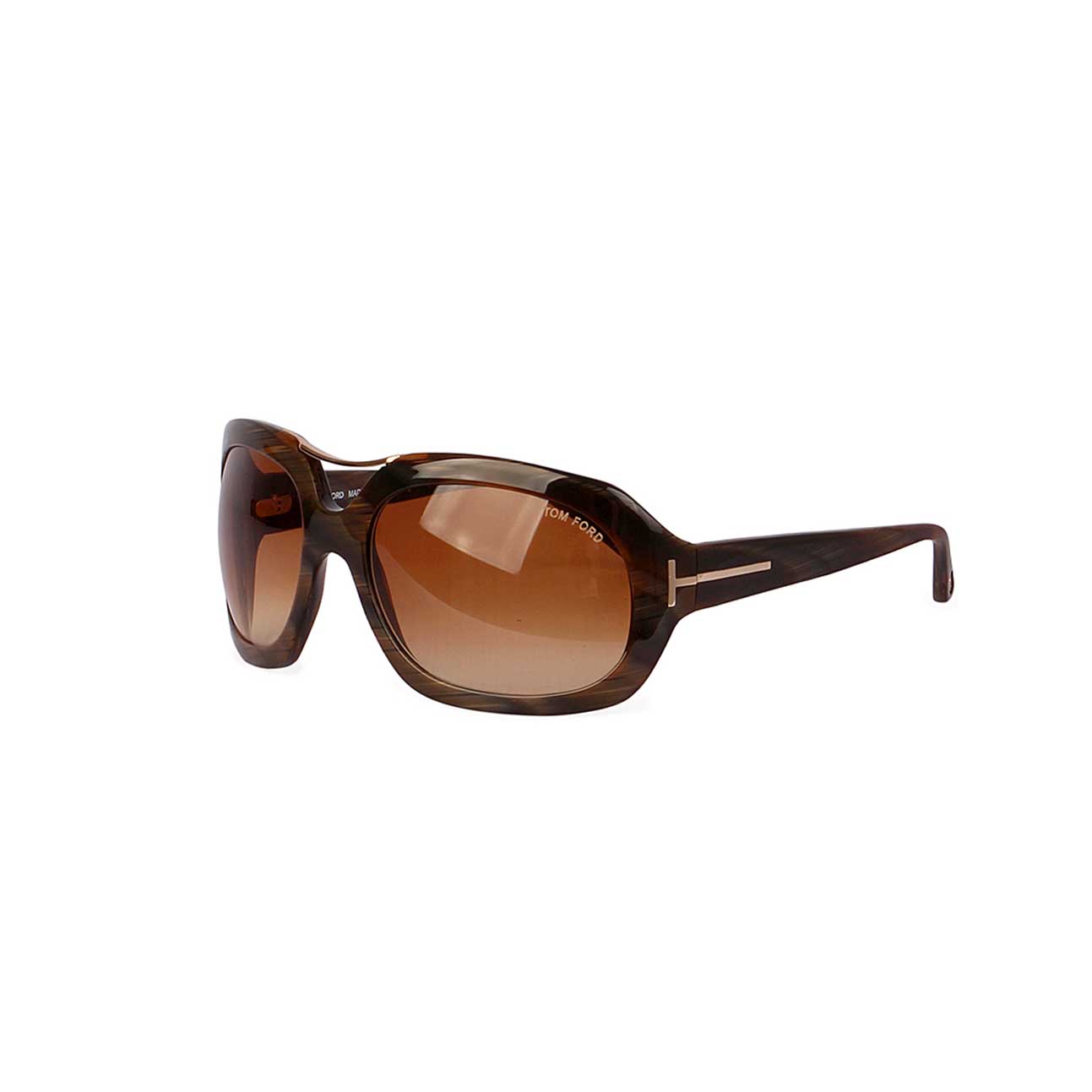 TOM FORD Camilla Sunglasses TF24 400 Brown Marble - New | Luxity