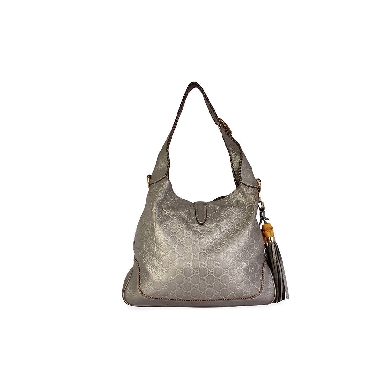 GUCCI Guccissima Jackie Hobo Medium Silver | Luxity