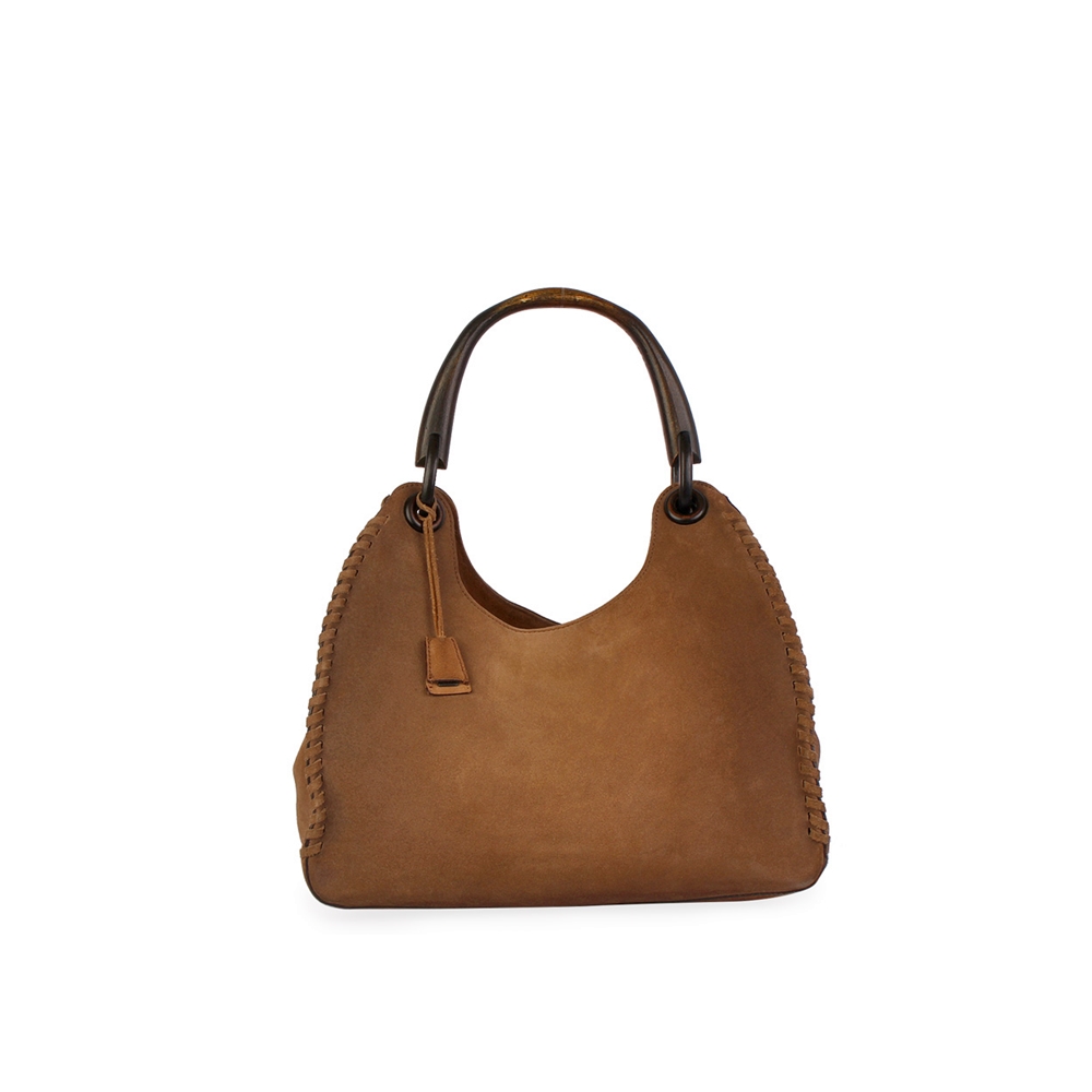 GUCCI Suede Shoulder Bag Brown | Luxity
