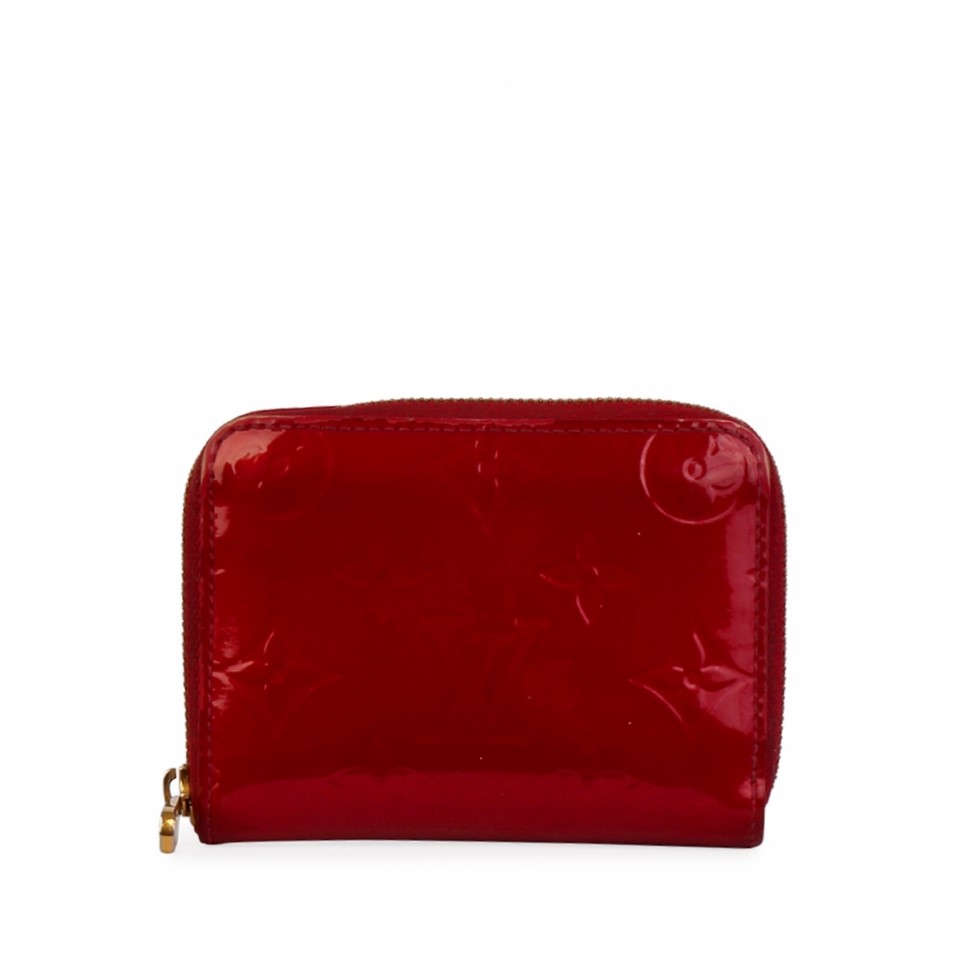 LOUIS VUITTON Vernis Zippy Coin Wallet Red | Luxity