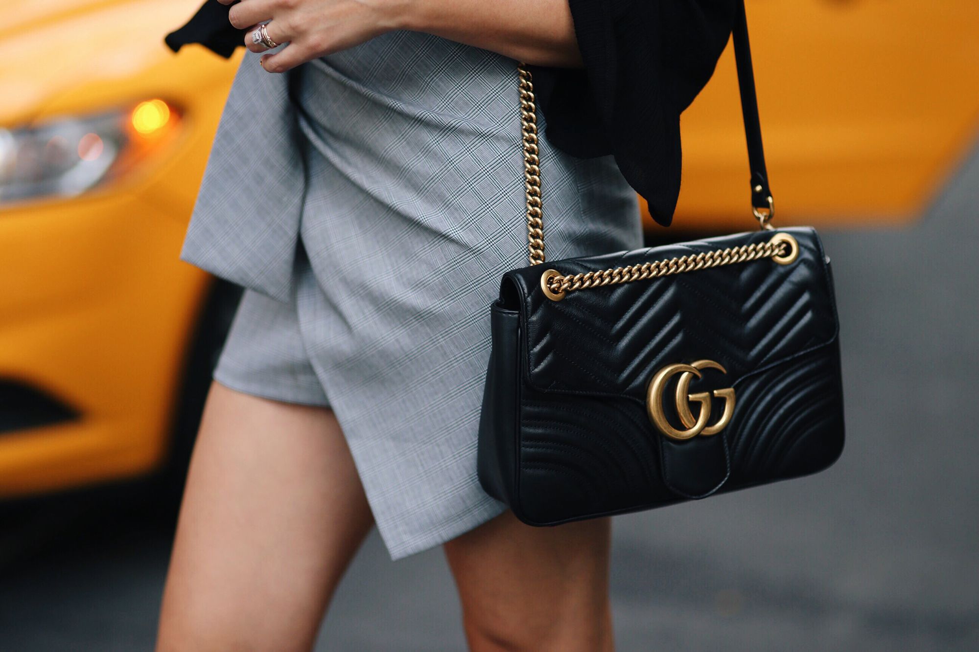 Black Gucci handbag