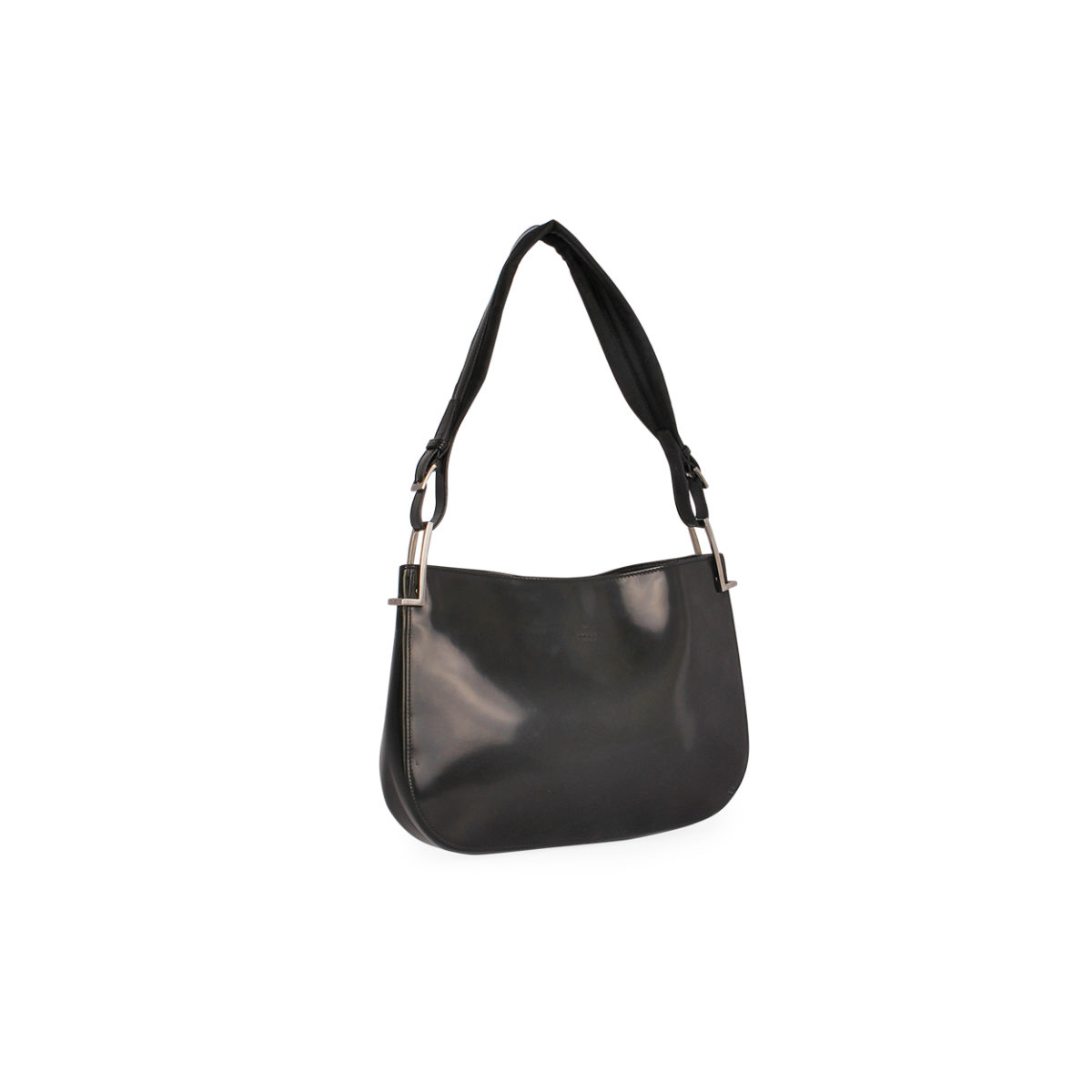 GUCCI Vintage Leather Hobo Black | Luxity