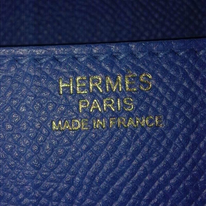 Hermes Blue Lin Constance MM 24cm Epsom Leather Bag QY02183