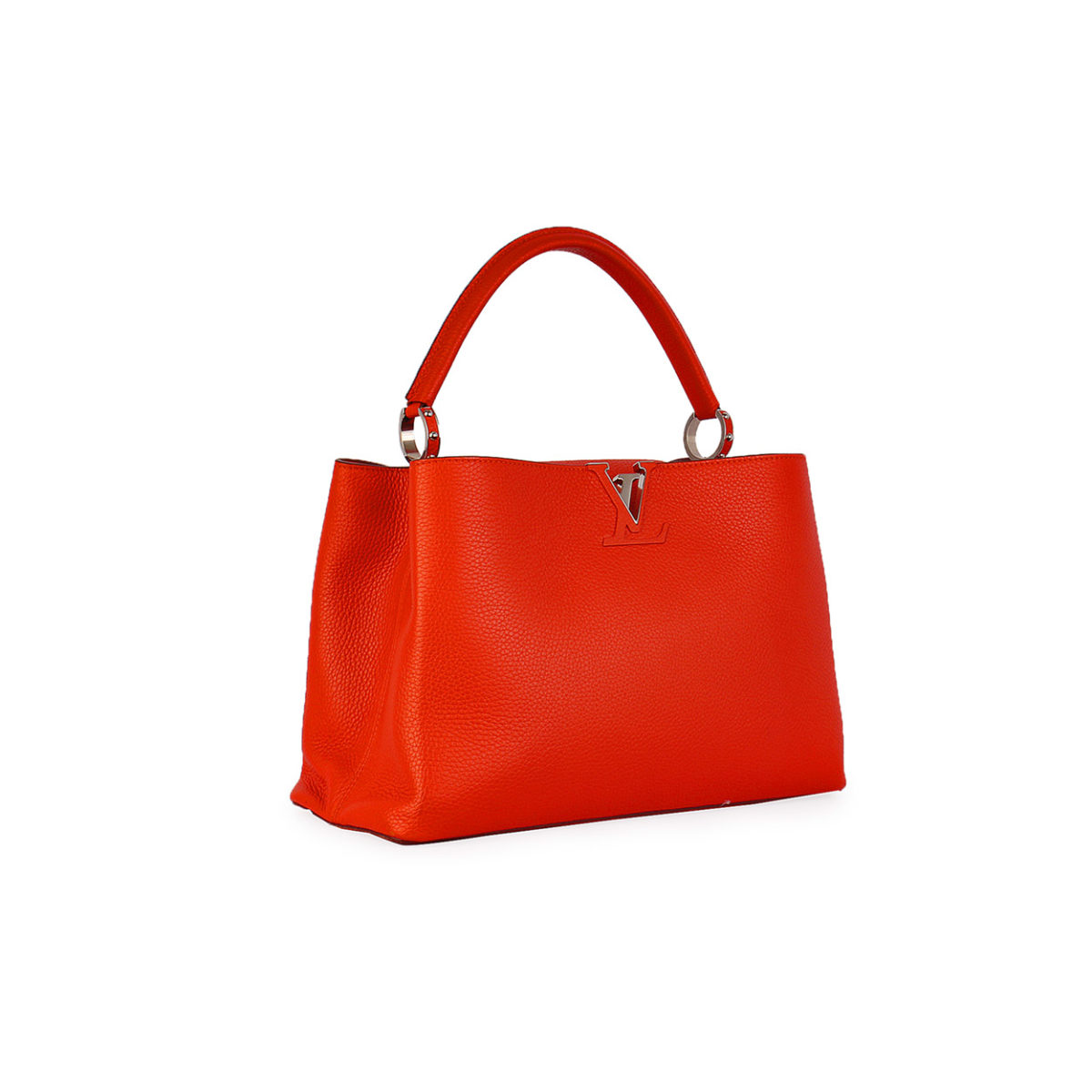 LOUIS VUITTON Taurillon Capucines MM Clementine | Luxity