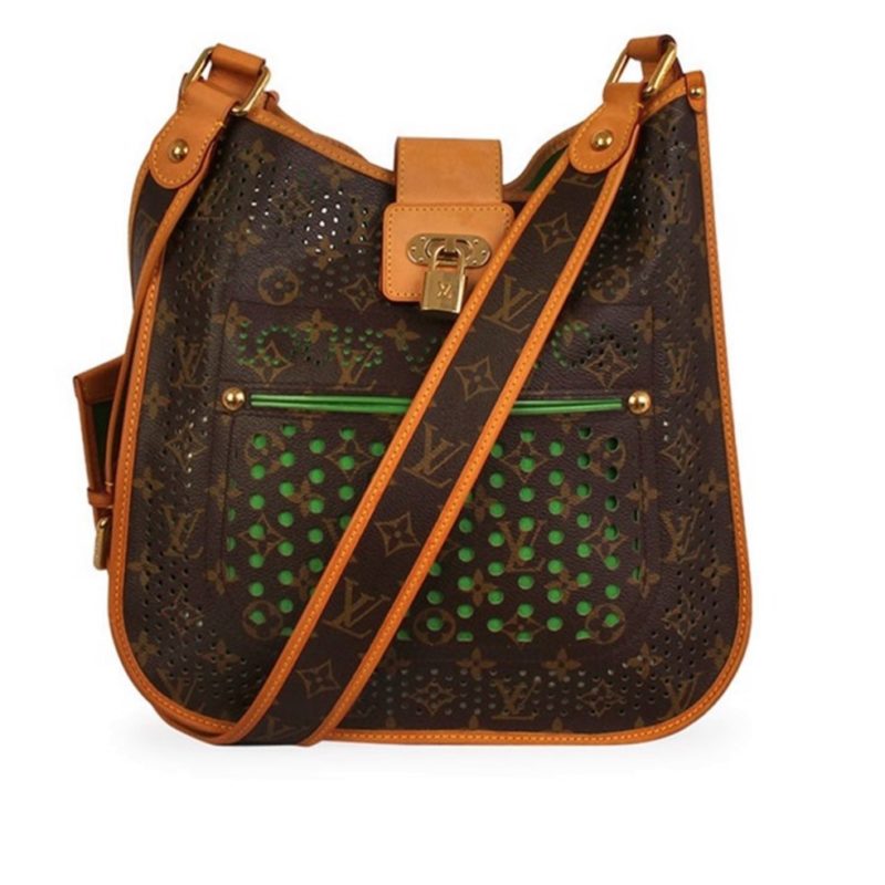 Louis Vuitton Limited Edition Green Monogram Perforated Musette